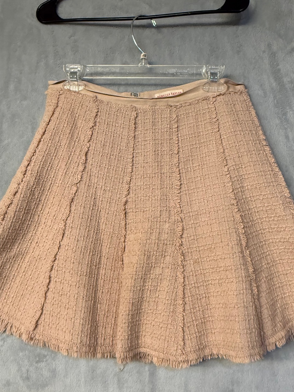 Rebecca Taylor Blush Pink Textured Skirt Size 12 Lined